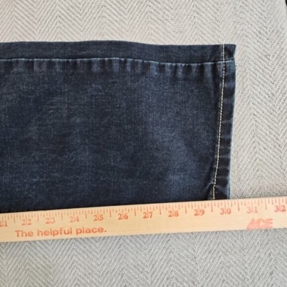 True Rock Jeans Men's 36x30 Straight Leg Dark Wash 7 Pockets Contrast Stitch EUC - Picture 6 of 16